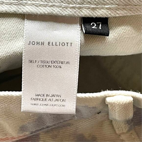 John Elliott Cut Off White Paint Splatter Shorts New w/out Tags Women's 27 - Picture 5 of 8